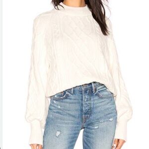 1. STATE mixed cable knit Sweater in Antique White from Revolve